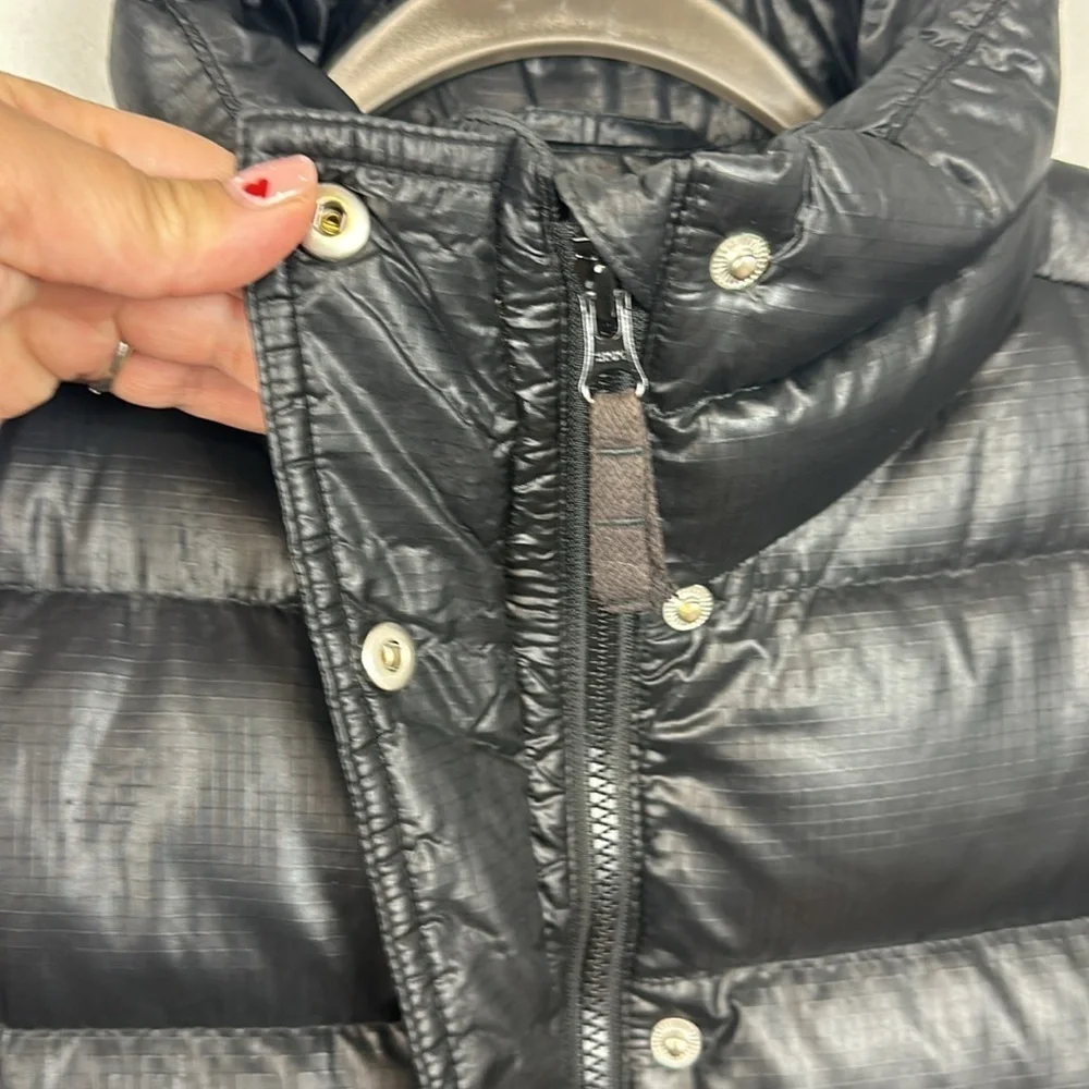 J. Crew Women's Shiny Black Down Filled Puffer Jacket. Style #B1186 Sz S